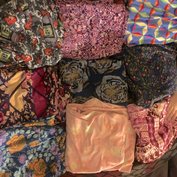 9 pairs lularoe OS leggings and 2 TC - Picture 1 of 2